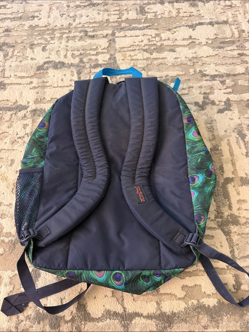 Jansport Peacock Feather Pattern Backpack - Green & Blue